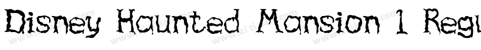 Disney Haunted Mansion 1 Regular字体转换